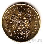 Польша 1 грош 2008