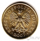 Польша 5 грошей 2007