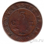 Вестфалия 3 сантима 1809