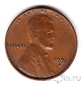 США 1 цент 1951 (S)