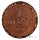 Гернси 4 дубля 1868
