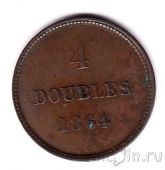Гернси 4 дубля 1864