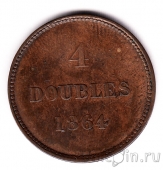 Гернси 4 дубля 1864