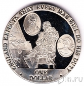 Острова Кука 1 доллар 2007 Адмирал Нельсон