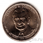 США 1 доллар 2015 №36 Линдон Джонсон (D)