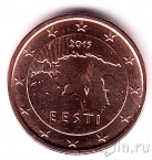 Эстония 1 евроцент 2015