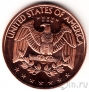США унция меди - Орел с монеты в 25 центов (2013)