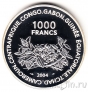 Центральноафриканские штаты 1000 франков 2004 Футбол