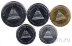Никарагуа набор 5 монет 2012-2014