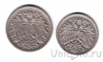 Австро-Венгерская Империя 10 и 20 геллеров 1907