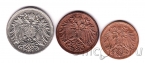 Австро-Венгерская Империя набор 3 монеты 1911