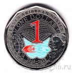 Восточно-Карибские Территории 1 доллар 2015 50 лет валюте