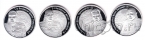 Беларусь набор 4 монеты 10 рублей 2010 Полководцы
