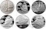 Беларусь набор 6 монет 20 рублей 2008-2011 Парусные корабли
