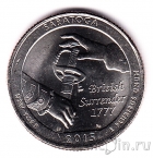 США 25 центов 2015 Saratoga (P)