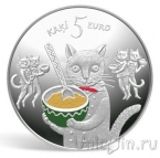 Латвия 5 евро 2015 Сказка 