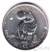 Канада 5 долларов 2011 Волк