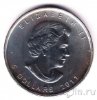 Канада 5 долларов 2011 Волк