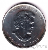 Канада 5 долларов 2011 Волк