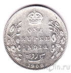 Британская Индия 1 рупия 1906