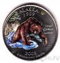 США 25 центов 2008 Аляска (цветная)