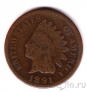 США 1 цент 1891