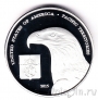 Атолл Мидуэй 1 доллар 2015 Белоспинный альбатрос