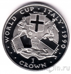 Остров Мэн 1 крона 1990 Чемпионат мира по футболу
