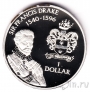 Каймановы острова 1 доллар 1994 Фрэнсис Дрейк