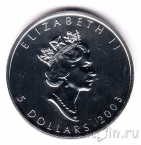 Канада 5 долларов 2003 Цветущий клен