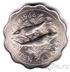 Багамские острова 10 центов 1966 Рыбы