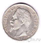 Франция 5 франков 1868 (BB)