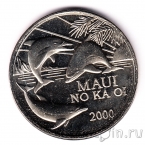Остров Мауи 1 доллар 2000 Дельфины