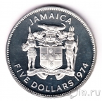 Ямайка 5 долларов 1974 Норман Мэнли