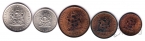 ЮАР набор 5 монет 1970