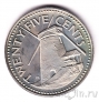 Барбадос 25 центов 1976 10 лет Независимости