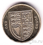 Великобритания 1 фунт 2008 Гербовый щит