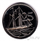 Каймановы острова 25 центов 1973
