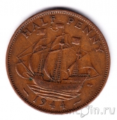 Великобритания 1/2 пенни 1944
