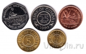 Гайана набор 5 монет 1989-2007