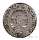 Швейцария 5 раппен 1911