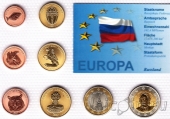 Россия набор пробных евромонет 2007