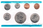 США набор 6 монет 1973 (P) + 1 цент (S)