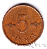 Финляндия 5 пенни 1963