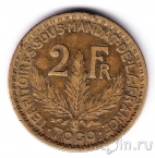 Французское Того 2 франка 1925