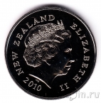 Новая Зеландия 5 долларов 2010 Дельфин Гектора