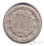 США 3 цента 1869