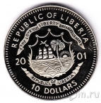 Либерия 10 долларов 2001 Вильгельм Телль