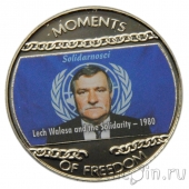 Либерия 10 долларов 2004 Лех Валенса