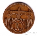 Чехословакия 10 геллеров 1925